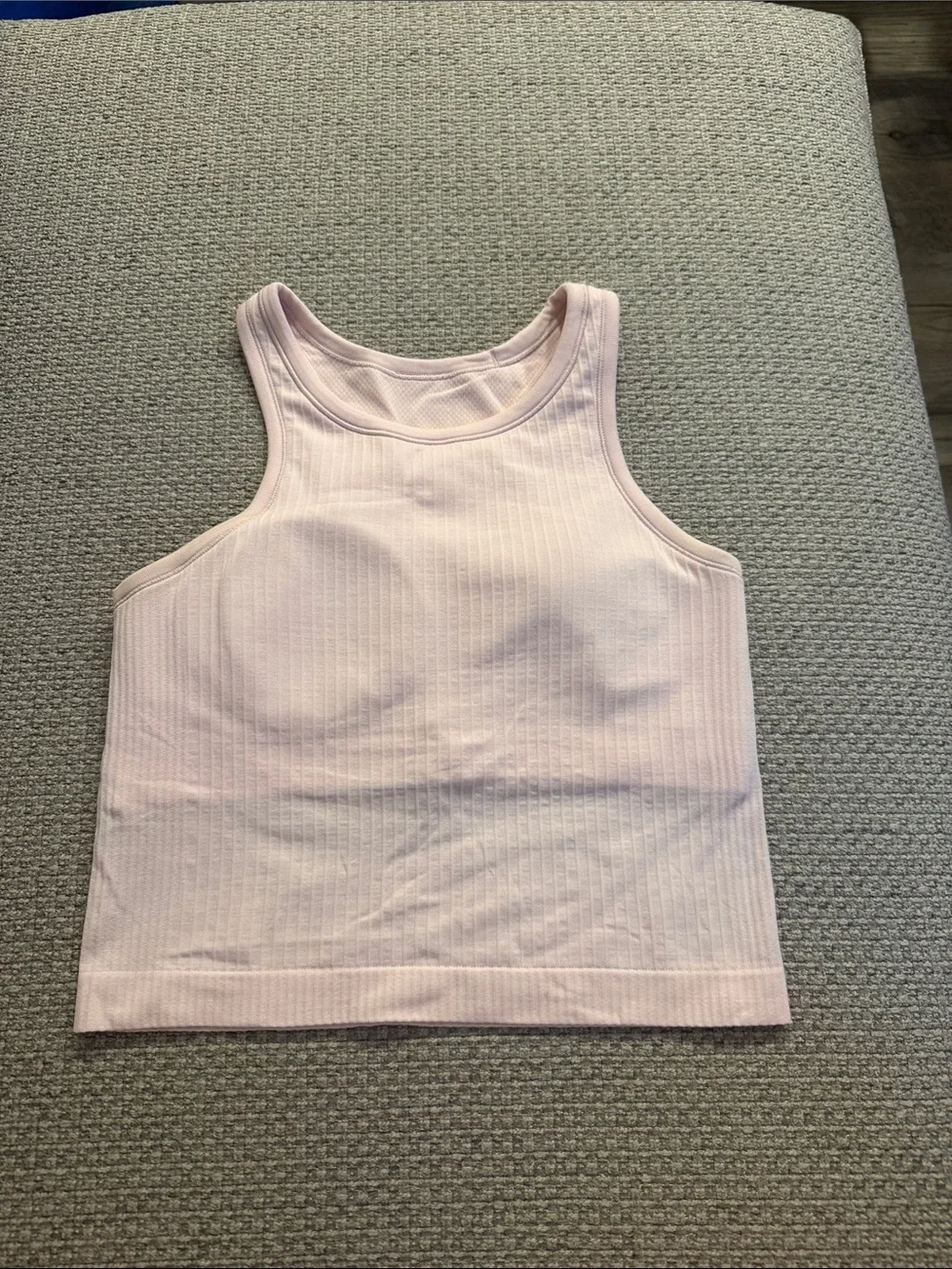lululemon athletica Light Pink Ribbed Cropped Tank